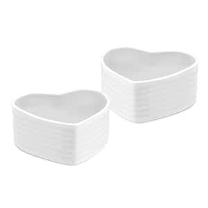 Buy Portmeirion Sophie Conran White Set of 2 Heart Ramekins Online at ...
