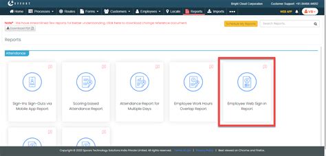 Generate an Employee Web Sign in Report