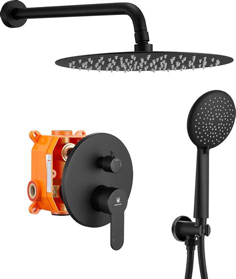 Buy HIMK Matte Black Shower System,10 Inches Bathroom Luxury Stainless ...