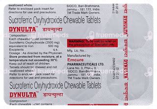 Dynulta 2500 Mg Tablet 6 - Uses, Side Effects, Dosage, Price | Truemeds