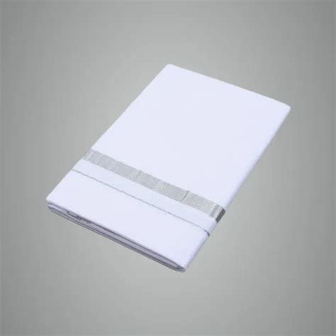 Ethazh White Cotton Blend Plain Pattern Unstitched Dhoti For Men Price ...