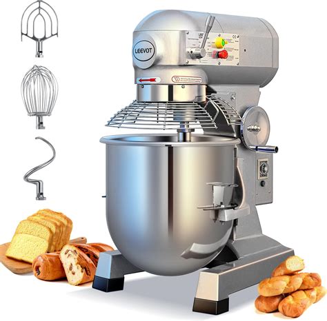 Amazon.com: VEVOR Commercial Food Mixer 20Qt, Commercial Mixer with 3 ...