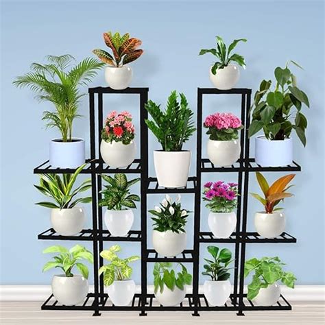 TrustBasket Orian Plant Stand (Black) | Premium Strong and Durable ...