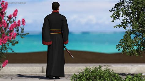 Traditional Chinese Man Rigged for Maya 3D model | 3D Molier International