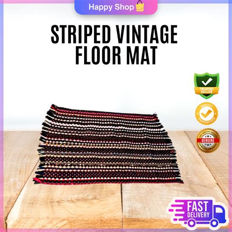 Multicolor Striped Vintage Floor Mat/Kain Lap Alas Kaki | Shopee Malaysia
