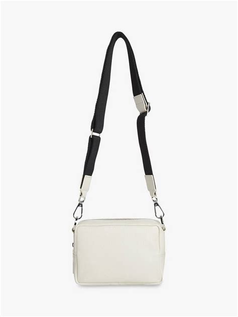 Whistles Bibi Leather Cross Body Bag, White, One Size