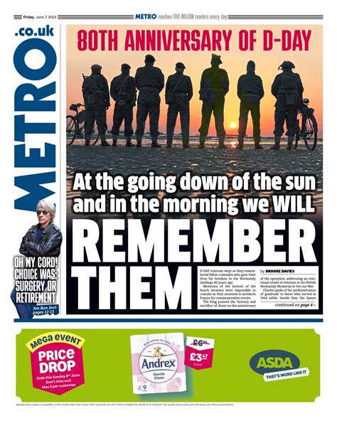 Metro Front Page 7th of June 2024 - Tomorrow's Papers Today!