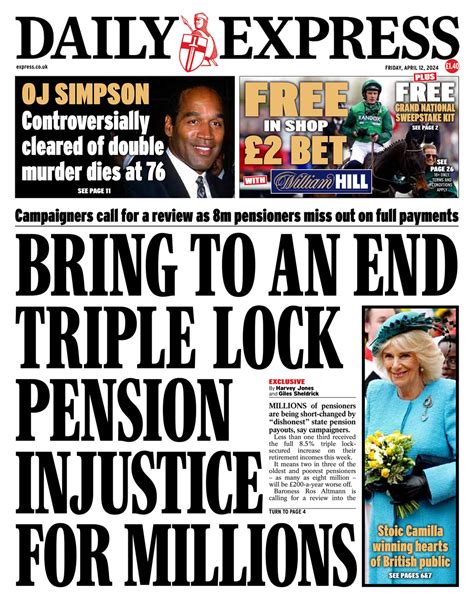 Image result for Daily Express Front Page