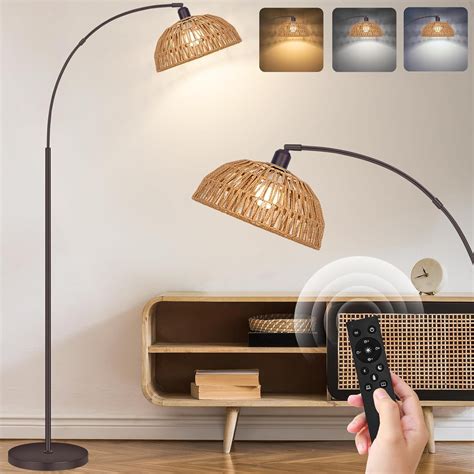 Floor Lamp with Remote- Arc Tall Lamps, Floor Lamps with Stepless ...