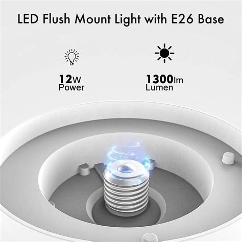 Buy Lightdot 2 Pack 7” Modern LED Ceiling Light with Pull Chain 12W ...
