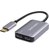 USB C Headphone Audio Adapter, CableCreation 2-in-1 Type-C to Dual Type ...