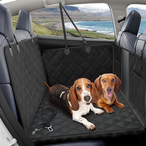 BurgeonNest Dog Hammock for Car, Hard Bottom Car Seat Cover, Backseat ...