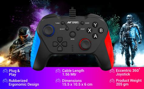 Ant Esports GP100 Controller Joysticks for PC (Windows 7/8/8.1/10 ...