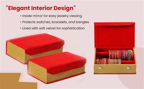 Kuber Industries 1 Rod Bangle Box | Velvet Jewellery Gifts Organizer ...