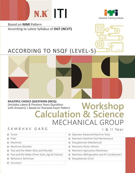 Buy ITI Workshop Calculation & Science (Mechanical Group) I & II Year ...