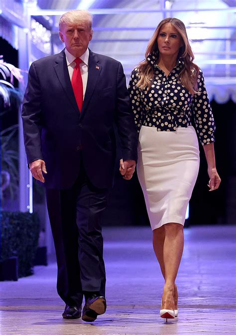Melania Trump Plays With Patterns at Donald’s Re-Election Announcement ...
