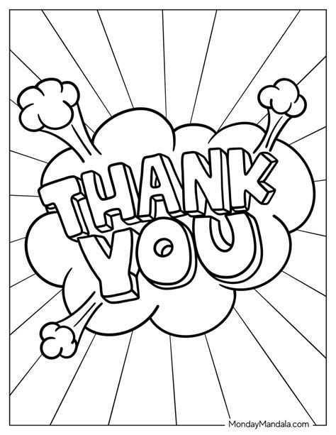 20 Thank You Coloring Pages (Free PDF Printables)