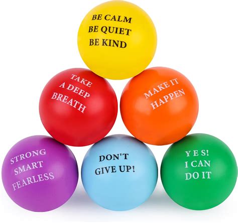 Amazon.com: AMOR PRESENT 6PCS Inspirational Stress Relief Balls, 2 ...