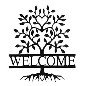 Wall-centre Architecture Themed Welcome Wall Hanging Art of Metal ...