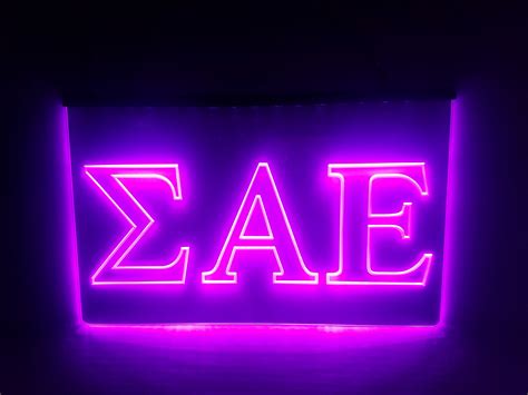 Sigma alpha epsilon led sign greek letter fraternity light – Artofit