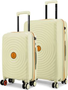 NASHER MILES Goa Polypropylene Cream Trolley Bags(55&65Cm) Cabin ...