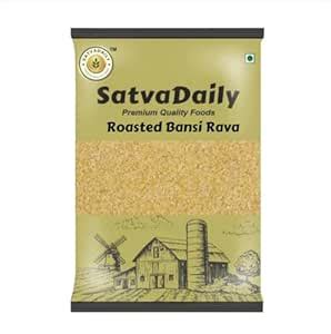 SatvaDaily Roasted Bansi Rava 900 Upma Rava : Amazon.in: Grocery ...