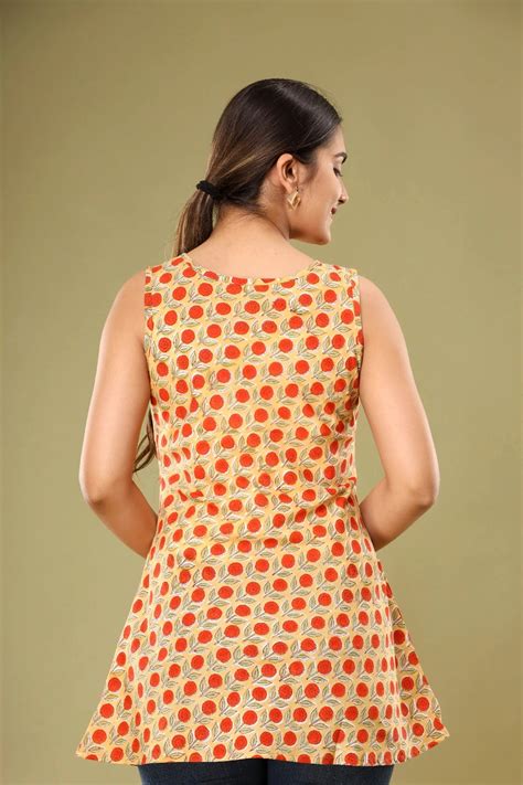 Mary Poppins Flower Booti Block Printed Womens Tops