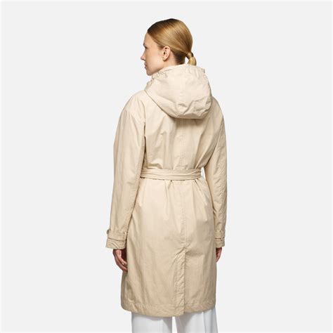 Geox® ANYWECO WOMAN: Oxford tan Trench coat | Geox