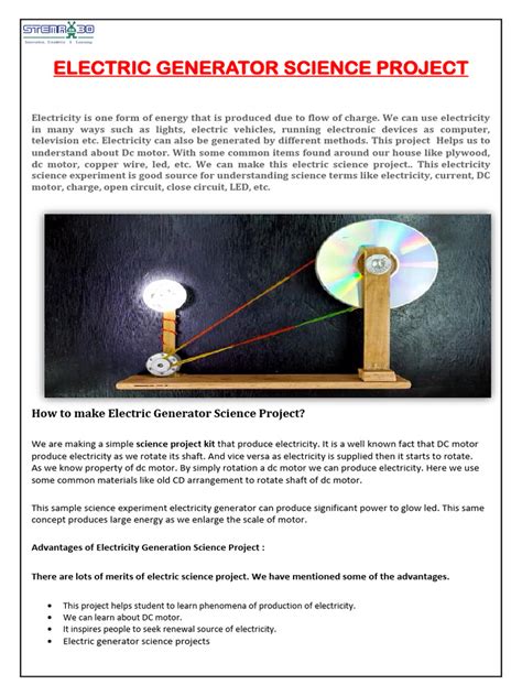 Image result for Generator Science Prpject