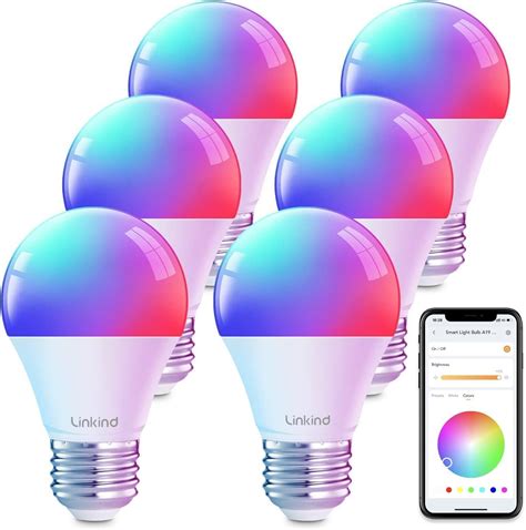 Linkind Color Changing Smart WiFi Light Bulbs, Work with Alexa & Google ...