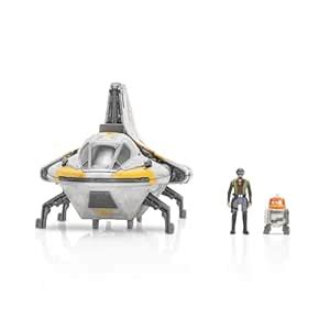 STAR WARS Micro Galaxy Squadron Phantom II - 5-Inch Vehicle with Two 1 ...