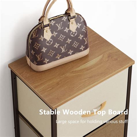 Buy FEZIBO 4 Drawer Fabric Dresser Storage Tower, Organizer Unit for ...