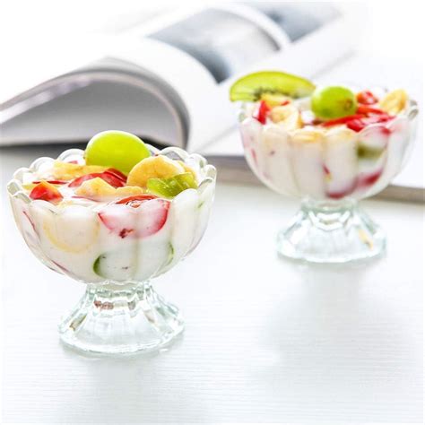 Buy Soogo Glass Ice Cream Bowl Set, 200 ml, 2-Pieces, Transparent ...