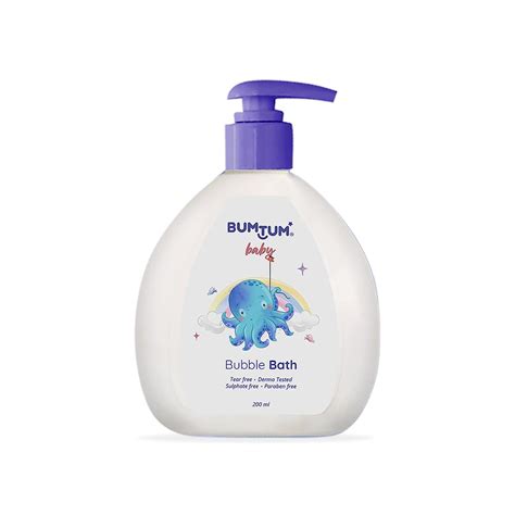 Buy Bumtum 200 ML Natural No Tear Foam Baby Bubble Bath Liquid for ...