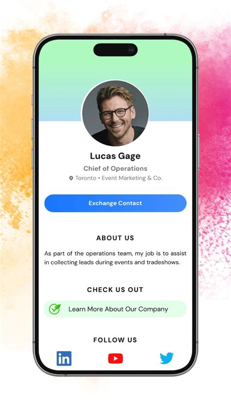 Image result for Digital Business Card Examples