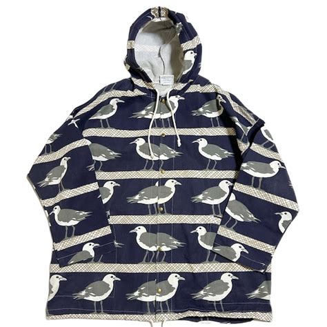 90s Michigan Rag ミシガンラグ フーデッド ジャケット 総柄 カモメ柄【XL】MADE IN USA | BACK IN ...