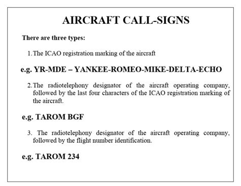 Aircraft Call Signs | PDF