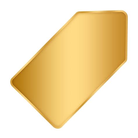Golden price tag or label with rounded corners | Premium PSD