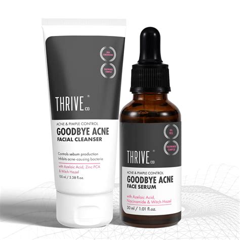 ThriveCo Goodbye Acne Kit with Facial Cleanser & Face Serum
