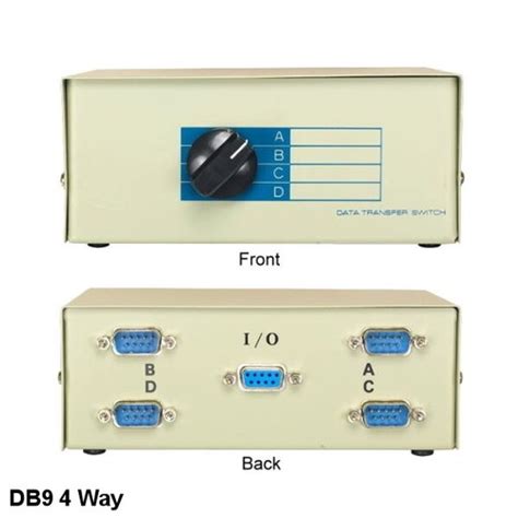Kentek 4-Way DB9 Male Manual Data Transfer Switch | Ubuy India