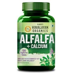 Vlado’s Himalayan Organics Alfalfa Calcium | Enriched With Vitamin D+k2 ...