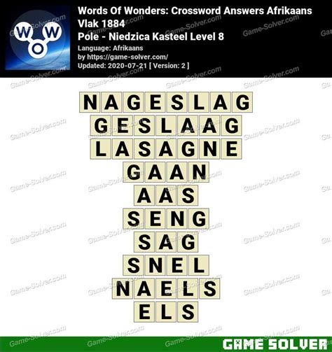Words Of Wonders Pole - Niedzica Kasteel Level 8 Answers • Game Solver