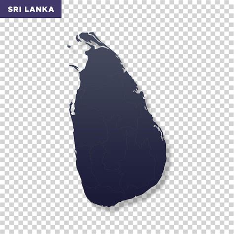 Sri lanka map on transparent background | Premium PSD