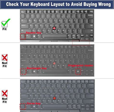 Saco Silicone Keyboard Cover for Lenovo ThinkPad E14 Gen 2 3 and 4 14 ...