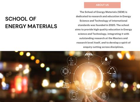 Home - School of Energy Materials : School of Energy Materials