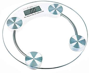 I KHODAL Personal Scale Digital Glass Round Personal Weighing Scale ...