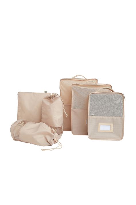 BEIS The Packing Cube Set in Beige | REVOLVE