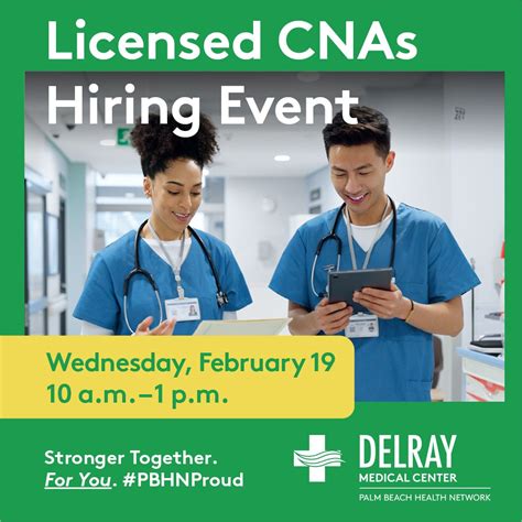 Join us for Delray Medical Center’s CNA Hiring Event at 5352 Linton Blvd.,… | Delray Medical Center
