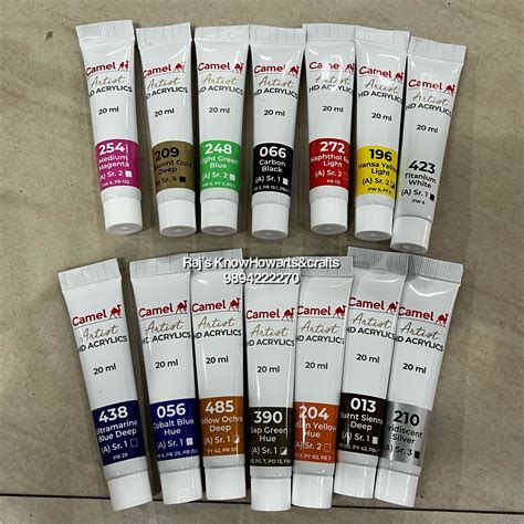 camel Artist HD Acrylic 14 shades 20ml (free shipping only this produc ...