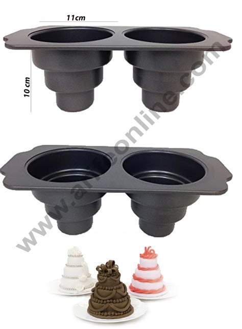 Cake Decor Non-Stick 3-Tier Wedding Cake Muffin Cupcake Pudding Chocol ...